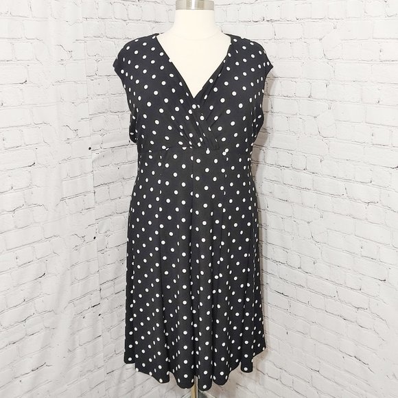 Lauren Ralph Lauren Dresses & Skirts - Lauren Ralph Lauren Black White Polka Dot Dress 22W